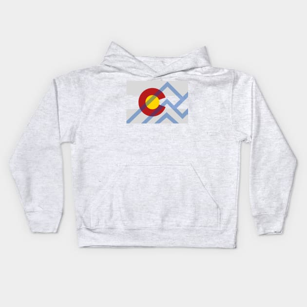 Colorado Mountains design Kids Hoodie by MissV
